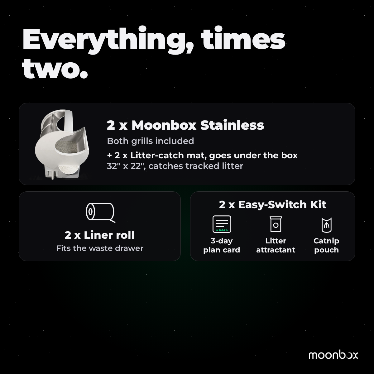 Moonbox Stainless 2-Pack: everything, times two