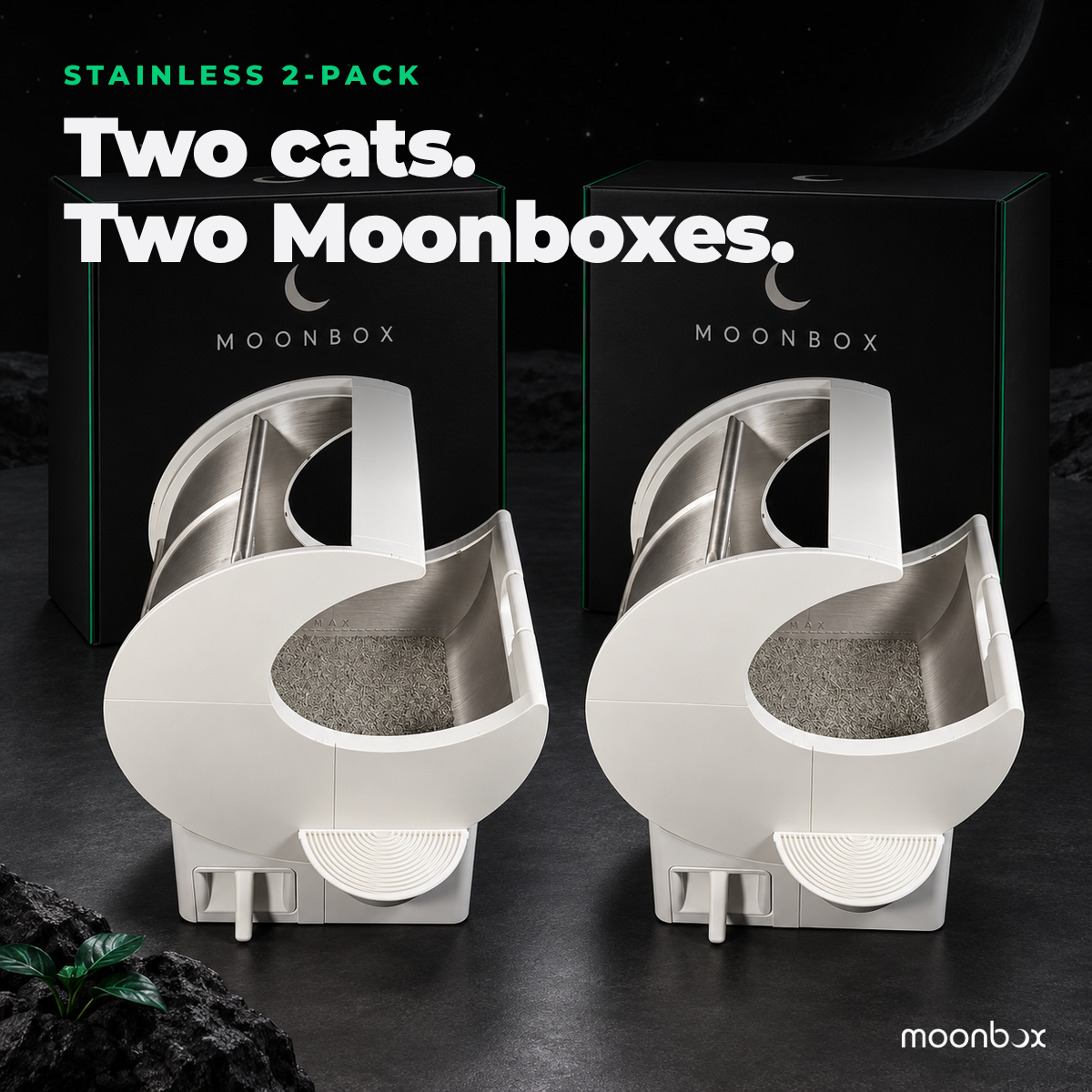 Moonbox Stainless 2-Pack: two Stainless Moonboxes